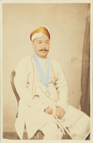 Lady Napier's visit to Travancore: Sir J Madava Row [sic], Dewan of Travancore (c. 1828-91) taken in 1867