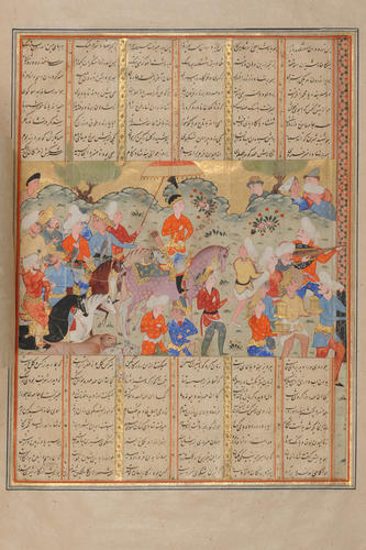 Master: Shahnamah شاهنامه‎ (The Book of Kings)
Item: Khusraw travels to Shirin’s castle
