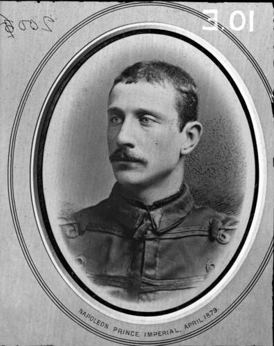 Glass plate negative of a photograph of Napoléon, Prince Imperial of the French (1856-79) Glass plate negative of a photograph of Napoléon, Prince Imperial of the French (1856-79)