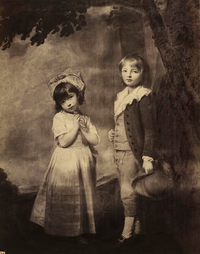 'Lord Stanley 13th Earl of Derby with his sister' 'Lord Stanley 13th Earl of Derby with his sister'