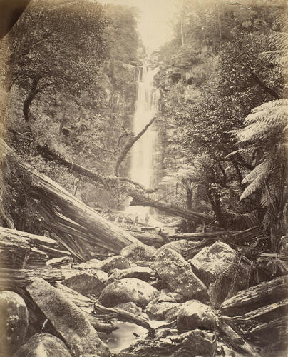 The Cruise of HMS Bacchante 1879-1882: Erskine River Waterfall, Cape Otway, Australia The Cruise of HMS Bacchante 1879-1882: Erskine River Waterfall, Cape Otway, Australia
