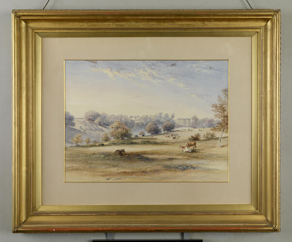 Osborne House: distant view of the old house from the park