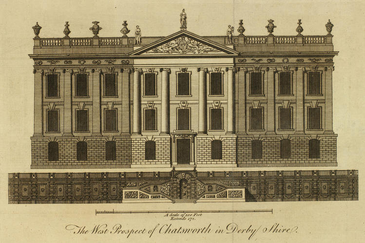 The West Prospect of Chatsworth in Derbyshire The West Prospect of Chatsworth in Derbyshire