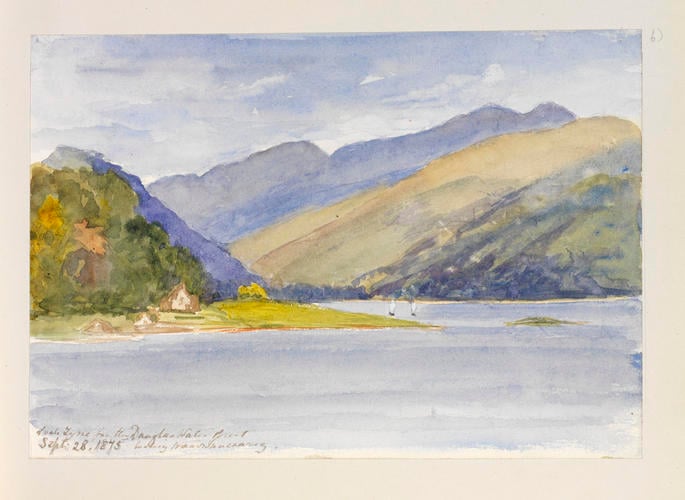 Master: SKETCHES BY QUEEN VICTORIA II
Item: Loch Fyne f[ro]m the Douglas Water Point looking towards Iverary