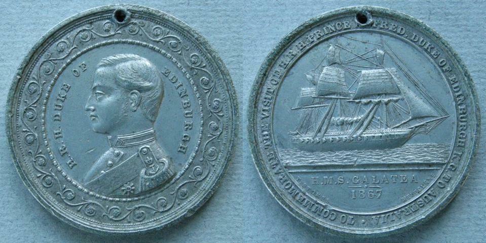 Australia. Medal commemorating the visit of H. R. H. the Duke of Edinburgh to Australia Australia. Medal commemorating the visit of H. R. H. the Duke of Edinburgh to Australia