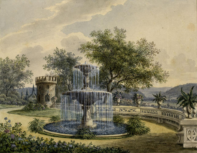 The Rosenau: the fountain on the terrace The Rosenau: the fountain on the terrace