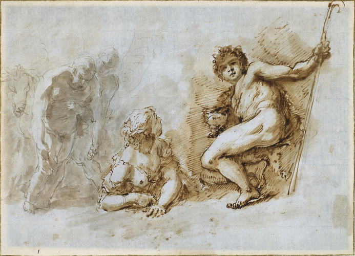 Studies for the drunken Silenus