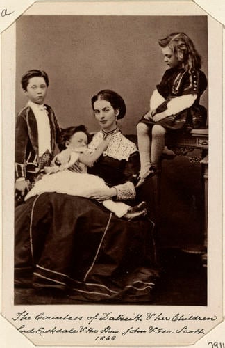 The Countess of Dalkeith and her children Lord Eskdale and the Honourables John and George Scott. [Photographs, English Portraits. Volume 70. ]