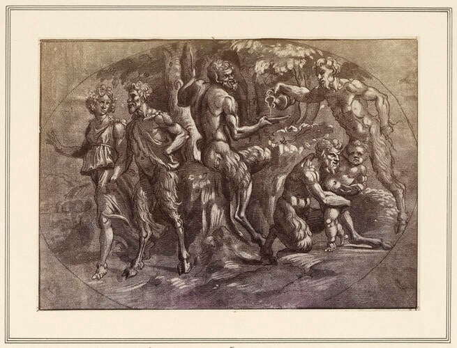Satyrs and a nymph