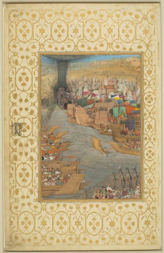 Master: Padshahnamah پادشاهنامه (The Book of Emperors) ‎‎
Item: The Capture of Port Hugli (June-October 1632)