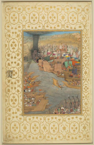Master: Padshahnamah پادشاهنامه (The Book of Emperors)
Item: The Capture of Port Hugli (June-October 1632) Master: Padshahnamah پادشاهنامه (The Book of Emperors)
Item: The Capture of Port Hugli (June-October 1632)