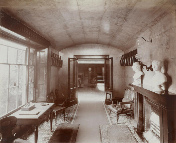 Interior view of the entrance to Cambridge Cottage, Kew, 1904