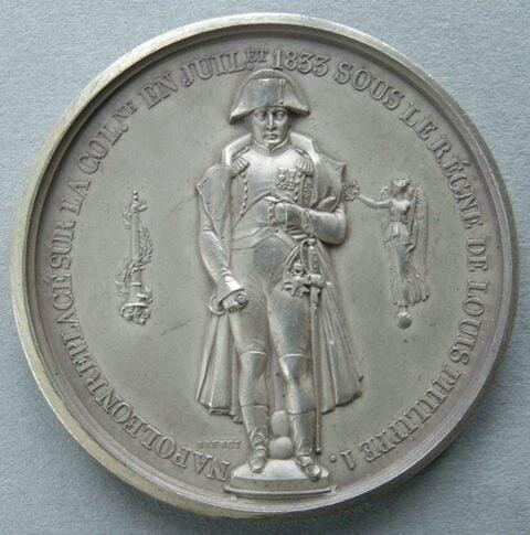 France. Medal commemorating the re-establishment of the statue of Napoleon I in the Place Vendôme, 1833