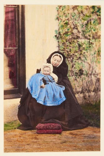 'The Queen with her Grand daughter Princess Victoria of Hesse'; Queen Victoria (1819-1901) and Princess Victoria (1863-1950)