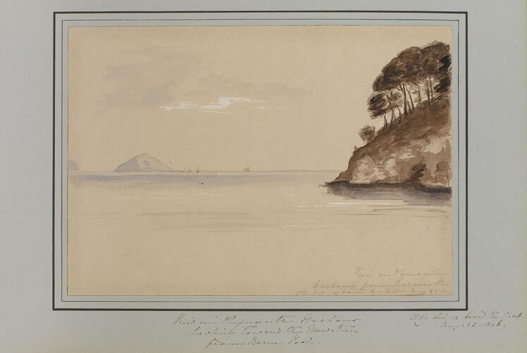 Master: Queen Victoria and Prince Albert's Album Vol. I.
Item: View in Plymouth Harbour looking towards the Mew Stone from Barn Pool