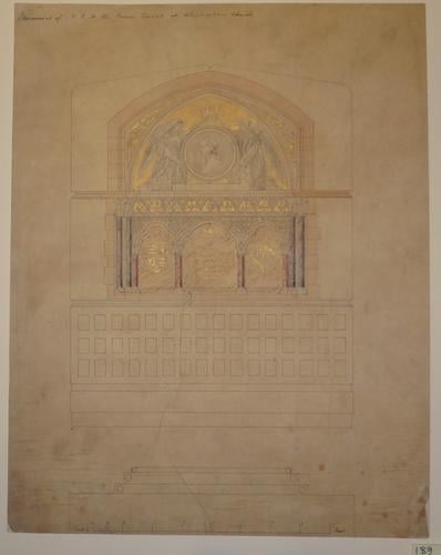 St Mildred's church, Whippingham: elevation of the memorial to Prince Albert St Mildred's church, Whippingham: elevation of the memorial to Prince Albert