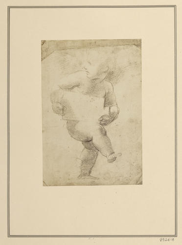 Study of an angel holding a tablet