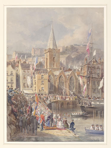 Queen Victoria and Prince Albert landing at St Pierre, Guernsey