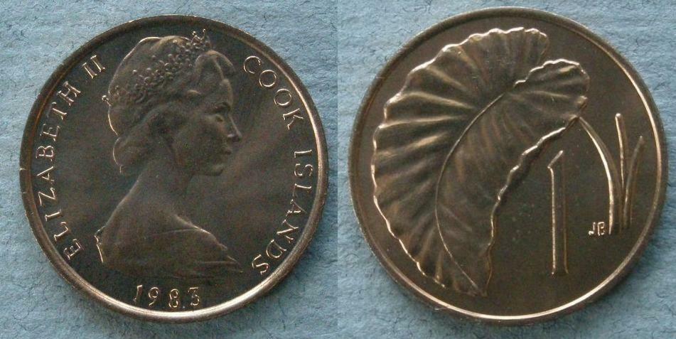 Cook Islands. Specimen one cent, 1983