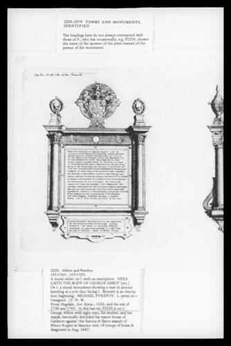 Tombs of Abbot and Purfoy Tombs of Abbot and Purfoy