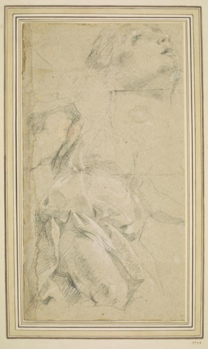 Recto: Studies for an angel. Verso: A study for the same figure Recto: Studies for an angel. Verso: A study for the same figure