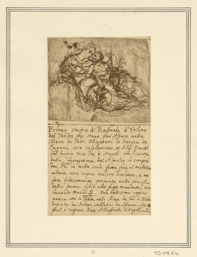 Study for a Virgin and Child, with handwritten notes