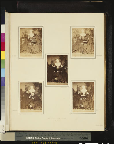 Queen Victoria and Princess Alice with bust of Prince Albert