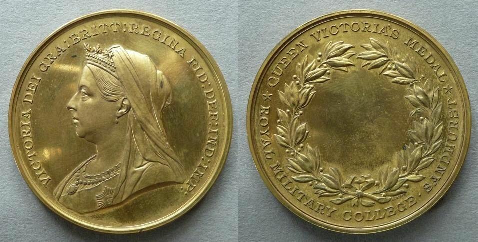 Specimen Queen Victoria's Medal, Royal Military College, Sandhurst