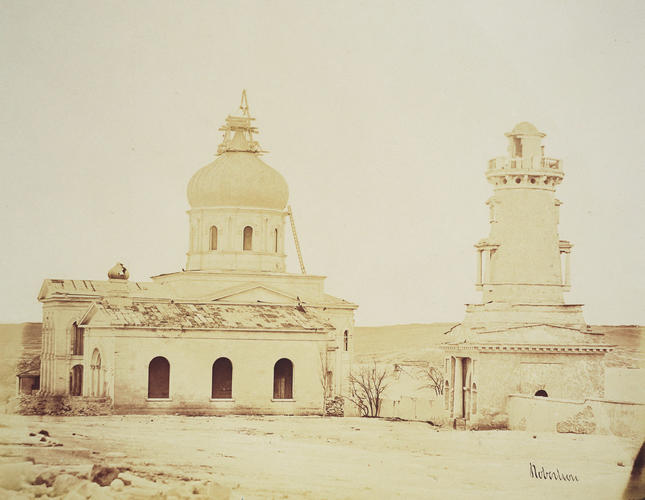 Church and Clock Tower. [Crimean War photographs by Robertson]