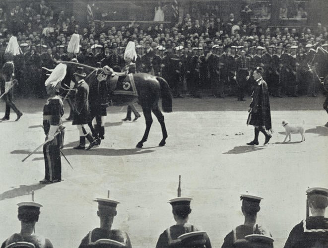 Funeral Procession of King Edward VII, with Caesar and the King's horse