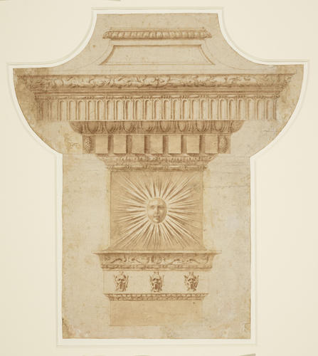 A design for the entablature of the Baldacchino in St Peter's, Rome A design for the entablature of the Baldacchino in St Peter's, Rome