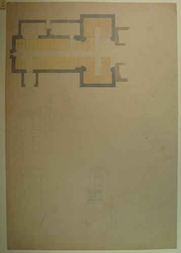 St Mildred's church, Whippingham: plan of the nave and transepts St Mildred's church, Whippingham: plan of the nave and transepts