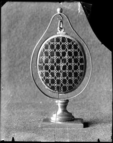 Glass plate negative of a miniature or locket Glass plate negative of a miniature or locket