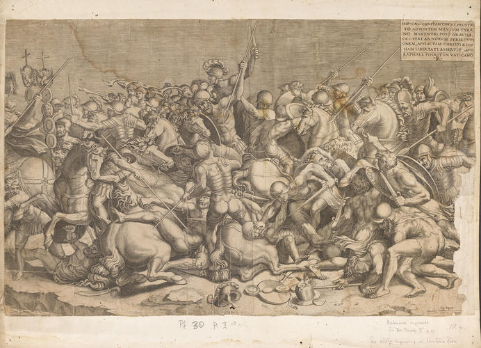 The Battle of Constantine at the Milvian Bridge [left half]