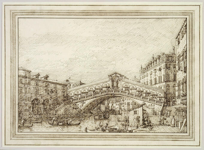 Venice: The Rialto bridge from the south-west