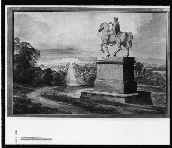 The equestrian statue of George III on the Long Walk