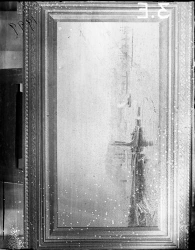Glass plate negative of the painting Quebec from Pont Levis Glass plate negative of the painting Quebec from Pont Levis