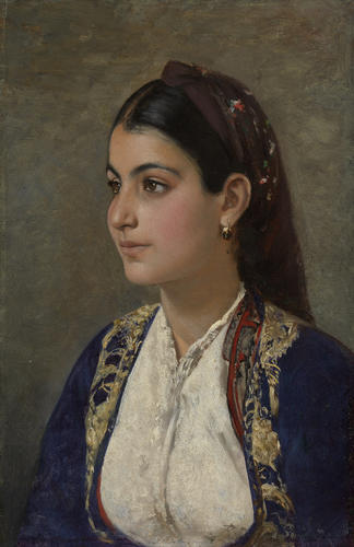Rhodothea Petrou, weaver of Nicosia, aged 15