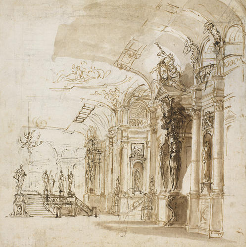 A hall supported by atlantes A hall supported by atlantes