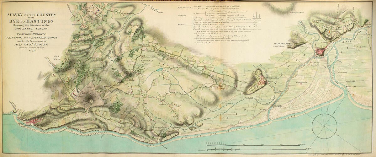 Master: Maps of encampments in England and Great Britain, 1778-82
Item: Map of Rye and Hastings, 1779 (Rye, East Sussex, UK) 50°57'04