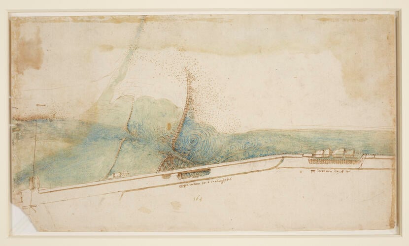 A weir on the Arno east of Florence