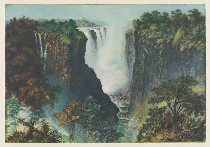 Master: Thomas Baines: his art in Rhodesia
Item: Thomas Baines, his art in Rhodesia. Plate II: The falls from the west