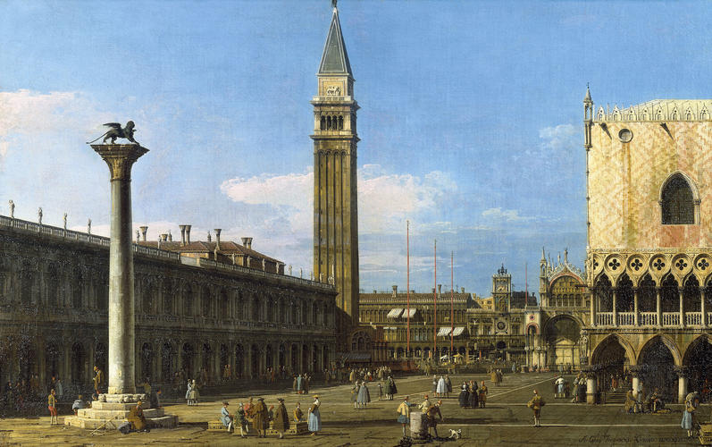 Venice: The Piazzetta Towards The Torre dell' Orologio Venice: The Piazzetta Towards The Torre dell' Orologio