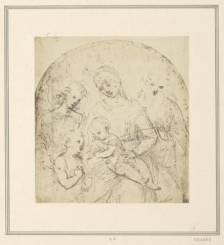 The Holy Family with the Infant Baptist and a winged Angel