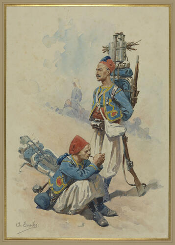French Army: Privates, 1st Tirailleurs Algériens, c. 1890