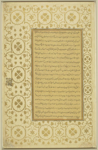 Master: Padshahnamah پادشاهنامه (The Book of Emperors) ‎‎
Item: Shah-Jahan honouring Prince Awrangzeb at Agra before his wedding (27 April 1637)