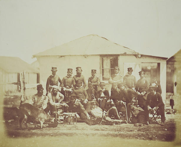 Officers of the Welch Regiment. [Crimean War photographs by Robertson]