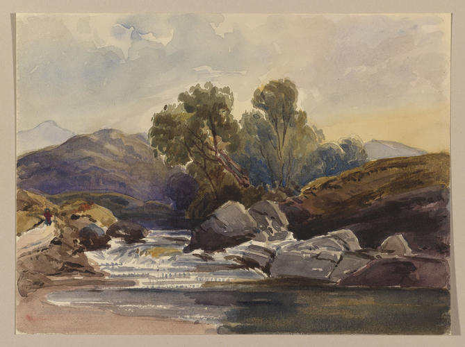 A Highland landscape with stream