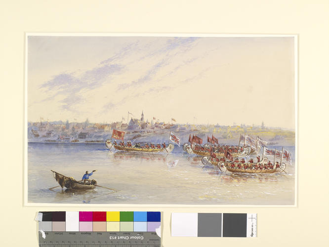 Canoes passing Caughnawaga, 29 August 1860