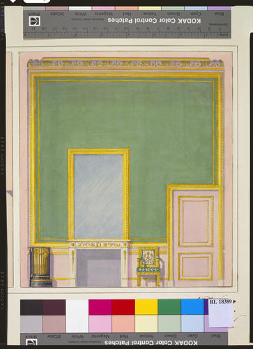 Design for the north elevation of The Secretary's Room, Room 208, Windsor Castle, c. 1826